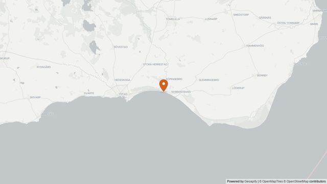 Map showing where this recording was made, near Nybrostrand