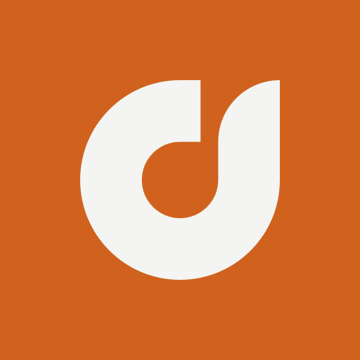 The same orange tile with square corners, full-bleed to the edge.
